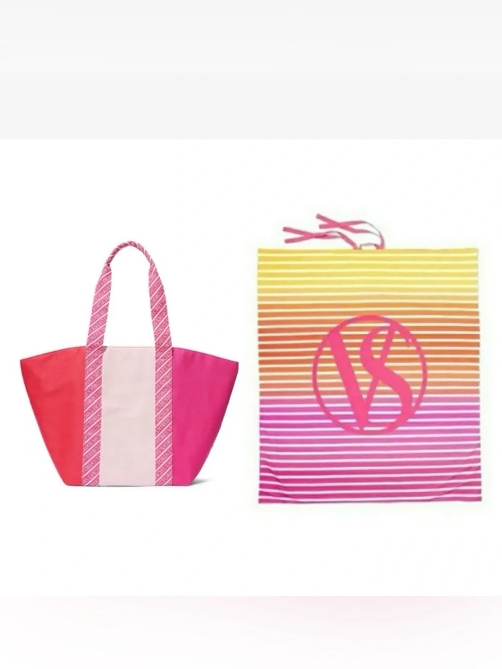 Victoria's Secret Beach Tote and Blanket